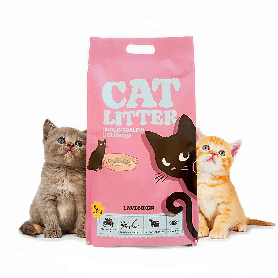 Lavender clumping cat litter
